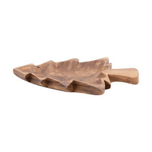 9-1/2"L x 8-3/4"W Acacia Wood Christmas Tree Shaped Bowl